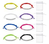 DELORIGIN Lot de 8 compteurs de score de golf en plastique, 10 perles, compteur de scores, 8 couleurs, bracelets réglables pour compter les coups pour les débutants et les personnes âgées pour se