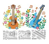 DELORIGIN Matrices de découpe pour fleurs de guitare, instruments de musique, scrapbooking, gaufrage et décorations
