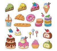 DELORIGIN Matrices de Découpe Sur le Thème des Desserts Matrices de Découpe en Métal pour Gâteaux Pochoirs de Gaufrage Matrices de Modèles pour la Fabrication de Cartes Décoration Cartes D'Invitation