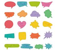 DELORIGIN Pochoirs de découpe en forme de dialogue - Pour fabrication de cartes, scrapbooking, gaufrage - Pour cartes de vœux, albums, invitations - Décoration