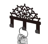 DELORIGIN Porte Clés Mural en Métal Motif Lotus Mini Crochet à Clés pour Entrée Porte D'Entrée Couloir Cuisine Bureau Sac Vêtements