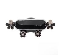 DELORIGIN Support de téléphone de voiture en forme de fleur en strass | Pince de valve d'air universelle robuste, maintien stable pour smartphones, prise en charge d'une seule main