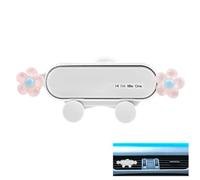 DELORIGIN Support de téléphone portable de voiture en silicone avec fleur | Adorables supports de téléphone de voiture, rotation à 360° pour vos voitures, support de téléphone avec clip d'aération
