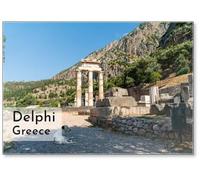 Delphes, Grèce, Tholos d'Athéna Pronaia, Ruines d'une ville antique, motif Jour d'été 1, Aimant de réfrigérateur