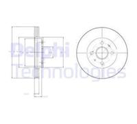 DELPHI 2x Disque Ø254mm Avant Ventilé pour Daihatsu Sirion 1.0 1.3 D'Importance