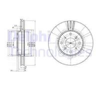 DELPHI 2X Disque De Frein Avant Ø282 Mm Ventilé Pour Honda Accord VI CK CG CH