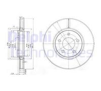 DELPHI 2X Disque De Frein Avant Ø301 Mm Ventilé Pour Chrysler Voyager IV RG 2.8