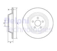 DELPHI 2x Disques de Frein Arrière Ø316 MM pour Ford Kuga II DM2 1.5 Ecoboost