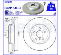 DELPHI 2X DISQUES DE FREIN Avant Ø 348 Ventilé Pour BMW 5