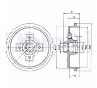 Delphi Technologies BF310 Tambour De Frein - 1 unité