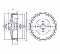 DELPHI BF430 Tambour de frein