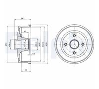 DELPHI BF472 Tambour de frein