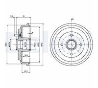 Tambour de frein DELPHI BF487