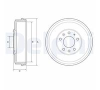 DELPHI BF578 Tambour de frein