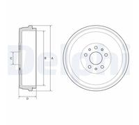 Tambour de frein DELPHI BF629