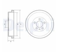 DELPHI BF634 Tambour de frein