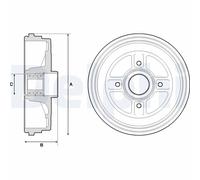 DELPHI BFR496 Tambour de frein pour RENAULT