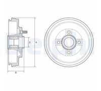 Tambour de frein DELPHI BFR589