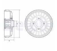 Tambour de frein DELPHI BFR621