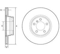 DELPHI BG4458C Disque de frein