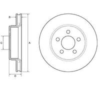 DELPHI BG4642 Disque de frein