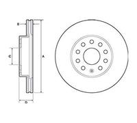 DELPHI BG4701C 2x Disque de frein Avant Ø276mm Hauteur: 49,6mm Épaisseur: 24mm ventilé