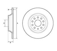 DELPHI BG4751C 2x Disque de frein Ø300mm Hauteur: 48,3mm Épaisseur: 12mm plein