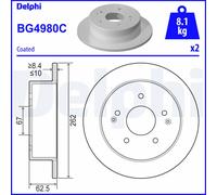 DELPHI BG4980C Disque de frein pour SSANGYONG
