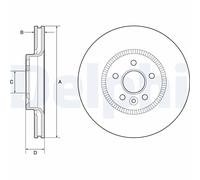 DELPHI BG9184C Disque de frein pour FORD