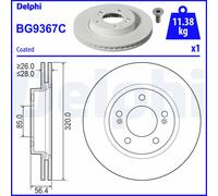 DELPHI BG9367C Disque de frein pour SSANGYONG