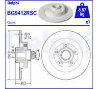 DELPHI BG9412RSC Disque de frein pour RENAULT