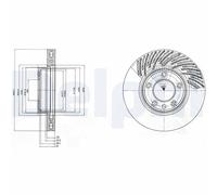 Disque de frein DELPHI BG9949 avant, ventilé, 1 pièce