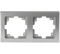 Delphi Cadre Mural Double pour 2 Composants encastrés Gris argenté