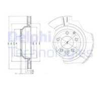 DELPHI Disques De Frein Arrière Ø358 Mm Ventilé Pour Porsche Cayenne Q7 Touareg