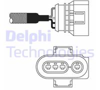 DELPHI ES10979-12B1 Sonde lambda pour VW Golf III 3/5 portes (1H1) Vento (1H2)