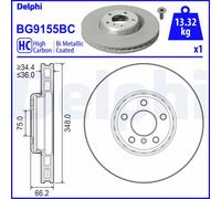 DELPHI Frein Ø348 Ventilé Avant à Gauche pour BMW 6er Cabriolet 5er Touring
