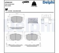 DELPHI Jeu De Plaquettes De Frein Pour Hyundai Ioniq 5 NE CE KIA EV6 CV