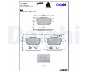 DELPHI LP2199LC Kit de plaquettes de frein, frein à disque pour VW