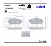 DELPHI LP2498LC Kit de plaquettes de frein, frein à disque pour CITROËN,FIAT,PEU