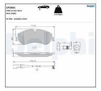 Delphi Jeu de plaquettes de frein LP2661 avant