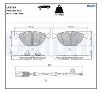 DELPHI LP3719 Kit de plaquettes de frein, frein à disque pour BMW