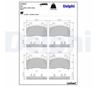 DELPHI LP3943 Kit de plaquettes de frein, frein à disque pour ALFA ROMEO