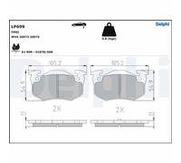 DELPHI LP699 Kit de plaquettes de frein, frein à disque pour CITROËN,PEUGEOT,REN