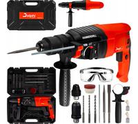 Delphi marteau perforateur, marteau perforateur à percussion, SDS+ power, perçage, forgeage, 2600 W, 4J, grand jeu, vitesse de frappe : 4000/min, mandrin à serrage automatique, 4 modes de fonctionneme