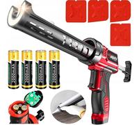 DELPHI Pistolet à cartouche sans fil 330-600 ml pour colle acrylique silicone professionnelle seringue pistolet à cartouche confortable en silicone noir Trigger