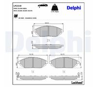 DELPHI Plaquettes de frein Avant pour CHEVROLET SPARK (M300) Plaquettes de