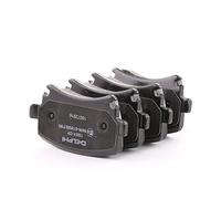 DELPHI Plaquettes de freins Arrière avec accessoires LP1824 Compatible avec VW Golf IV 3/5 portes 1J1 Golf V 3/5 portes 1K1 Golf VI 3/5 portes 5K1 Polo V 3/5 portes 6R1, 6C1, AUDI A3 Sportback 8PA