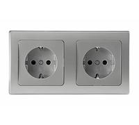 Coffret DELPHI 2 prises + cadre 2 voies