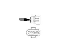 DELPHI Sonde lambda ES10979-12B1 chauffé devant le catalyseur 720mm Compatible avec VW Golf III 3/5 portes 1H1 Vento 1H2 Polo III Classic 6V2 Caddy II Van 9K9A Golf III Break 1H5 Caddy II Break 9K9B