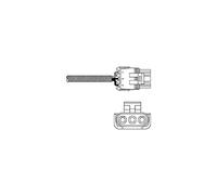 DELPHI Sonde lambda ES10990-12B1 chauffé 400mm Compatible avec VW Transporter T4 Minibus 70B, 70C, 7DB, 7DK, 70J, 70K, 7DC, 7DJ Transporter T4 Van 70A, 70H, 7DA, 7DH, RENAULT Twingo 1 3 portes C06